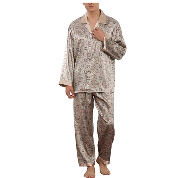 NEW Mens Silky Satin Sleepware